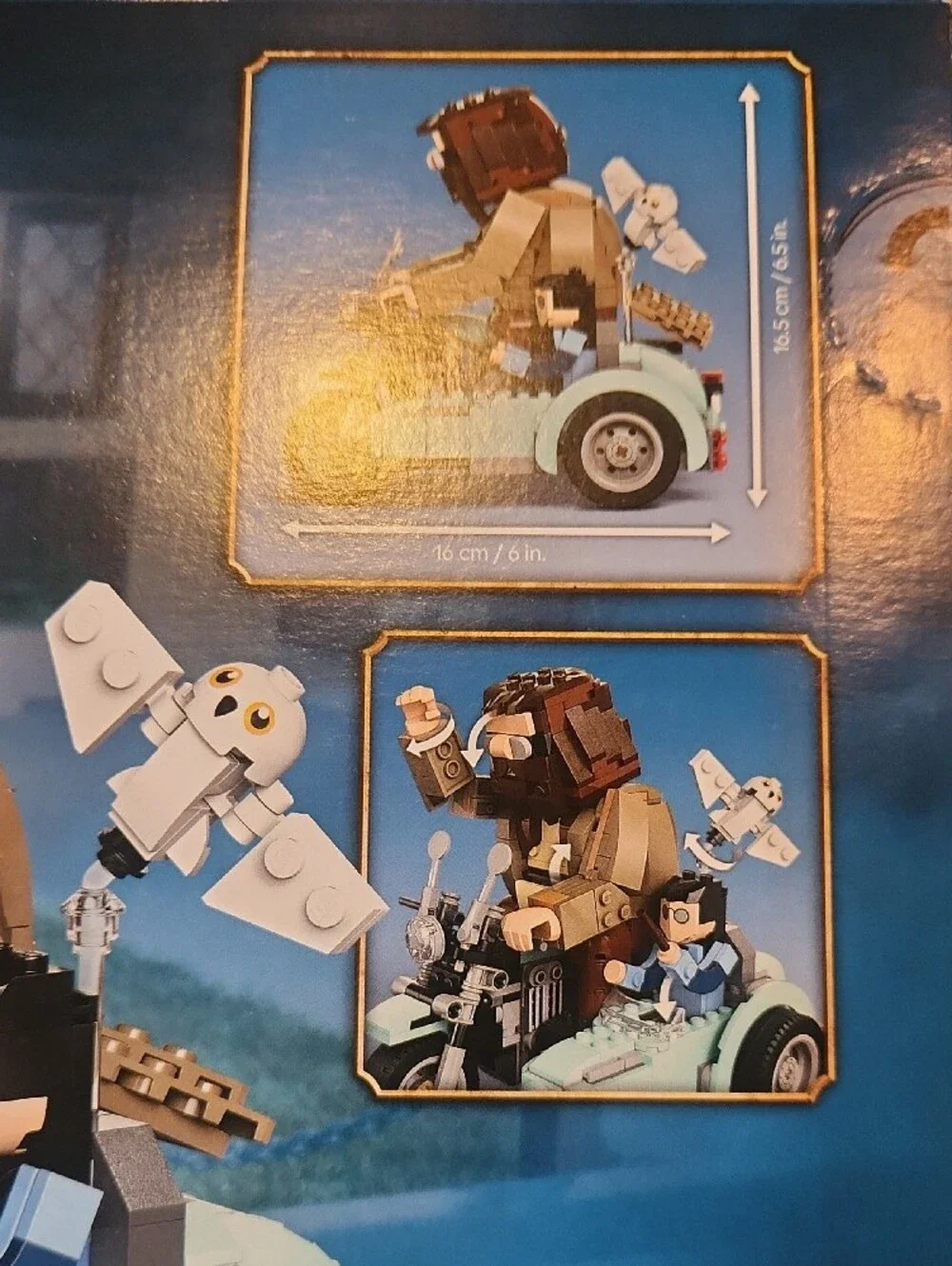 Lego Harry Potter Hagrid & Harry Motorcycle Ride - Light Blue, Tan, Black